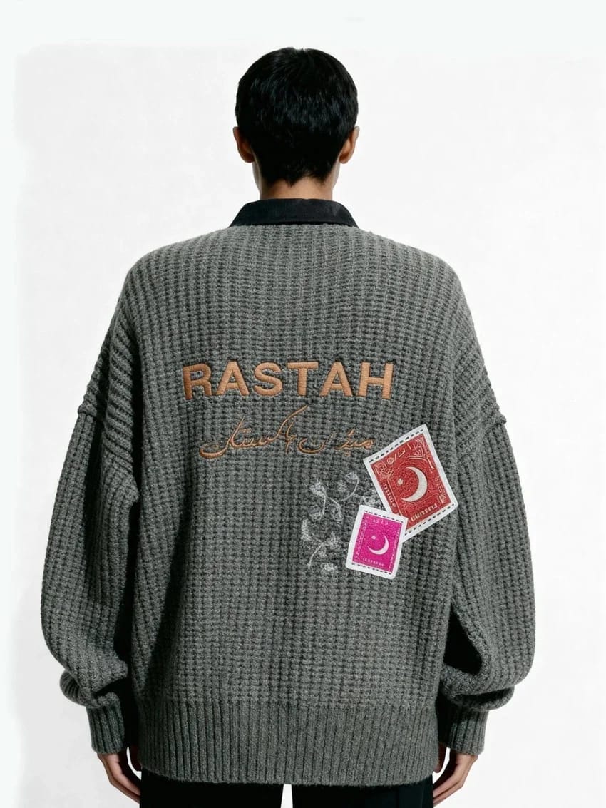 Knitted Grey Sweater alternate view