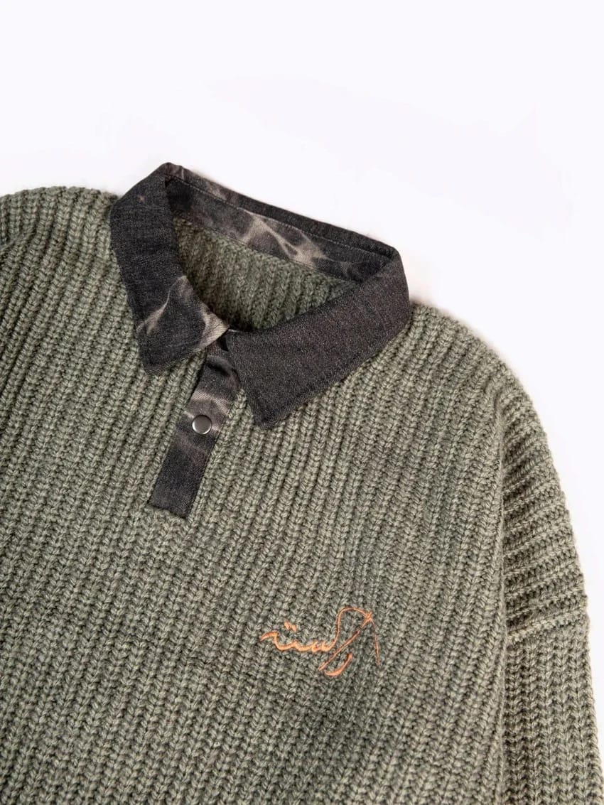 Knitted Grey Sweater - view 5